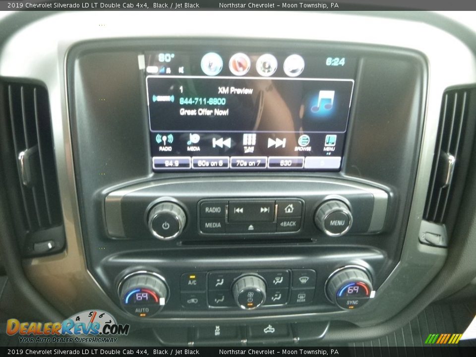 2019 Chevrolet Silverado LD LT Double Cab 4x4 Black / Jet Black Photo #18