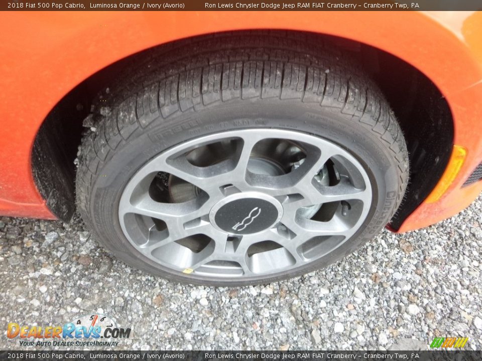 2018 Fiat 500 Pop Cabrio Luminosa Orange / Ivory (Avorio) Photo #9