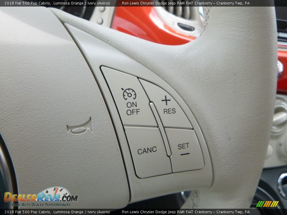 2018 Fiat 500 Pop Cabrio Steering Wheel Photo #18