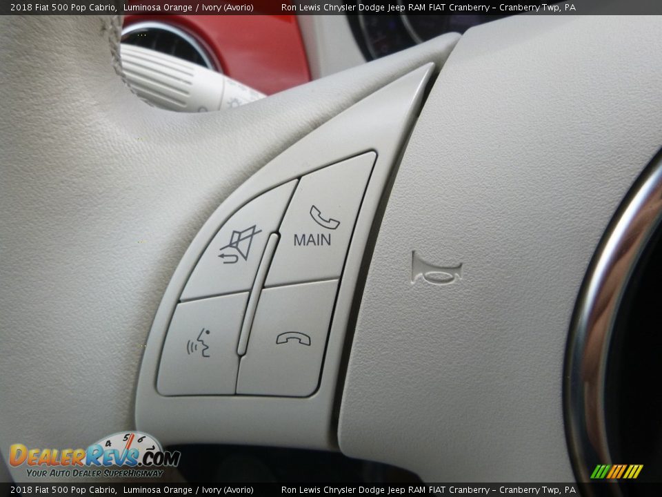 2018 Fiat 500 Pop Cabrio Steering Wheel Photo #19