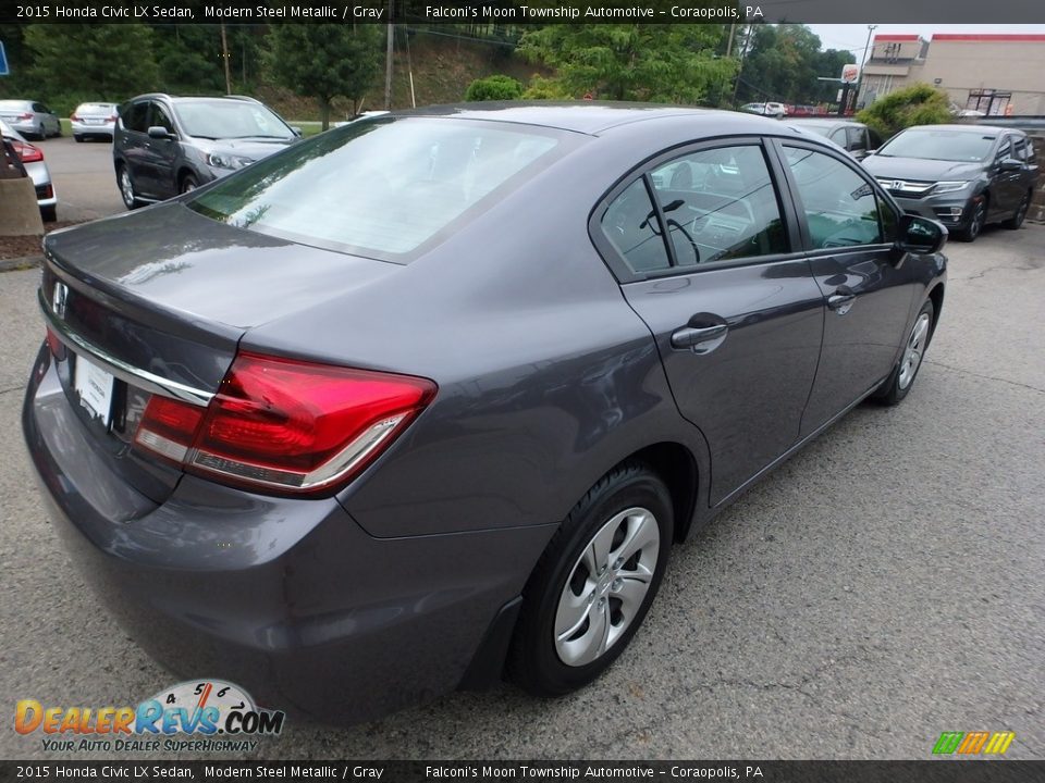 2015 Honda Civic LX Sedan Modern Steel Metallic / Gray Photo #5