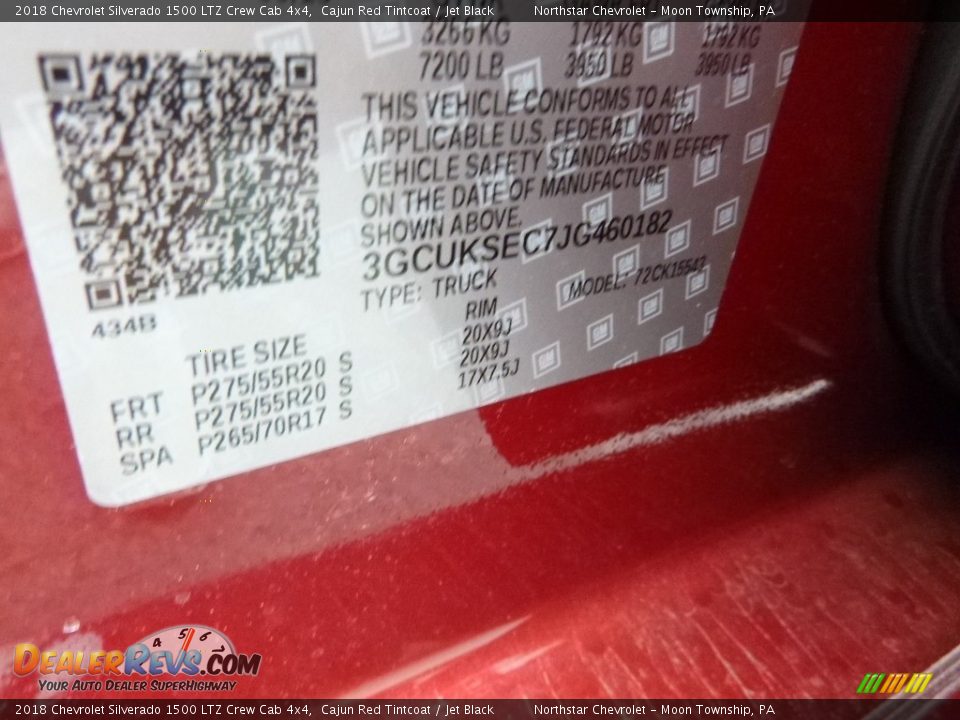 2018 Chevrolet Silverado 1500 LTZ Crew Cab 4x4 Cajun Red Tintcoat / Jet Black Photo #17