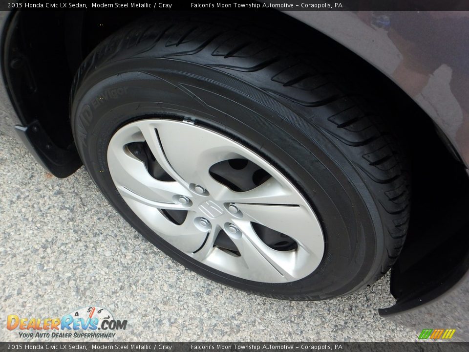 2015 Honda Civic LX Sedan Modern Steel Metallic / Gray Photo #9