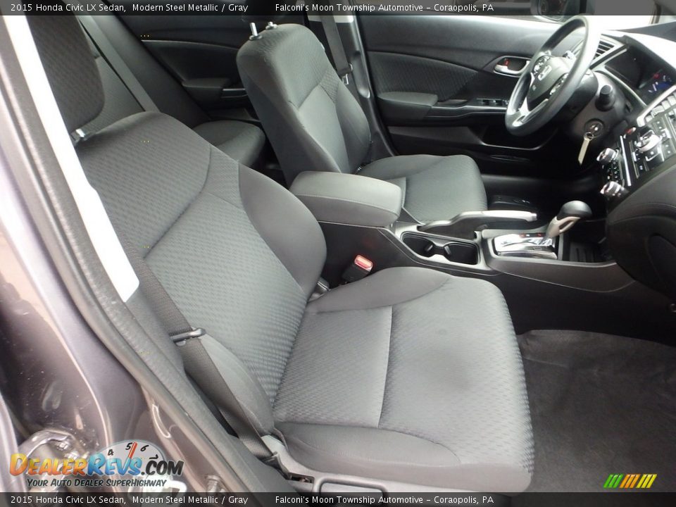 2015 Honda Civic LX Sedan Modern Steel Metallic / Gray Photo #10