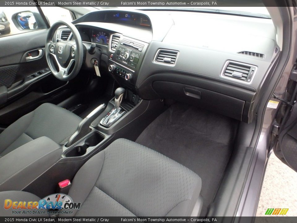 2015 Honda Civic LX Sedan Modern Steel Metallic / Gray Photo #11