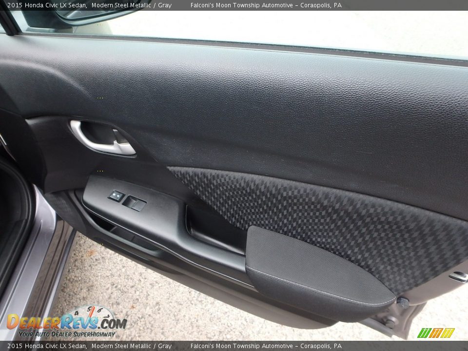 2015 Honda Civic LX Sedan Modern Steel Metallic / Gray Photo #12