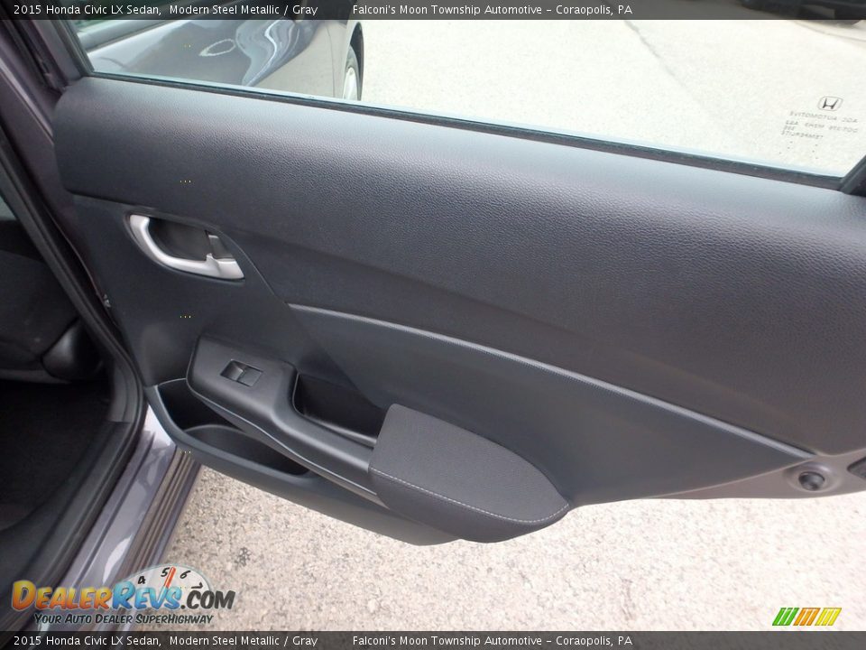2015 Honda Civic LX Sedan Modern Steel Metallic / Gray Photo #14