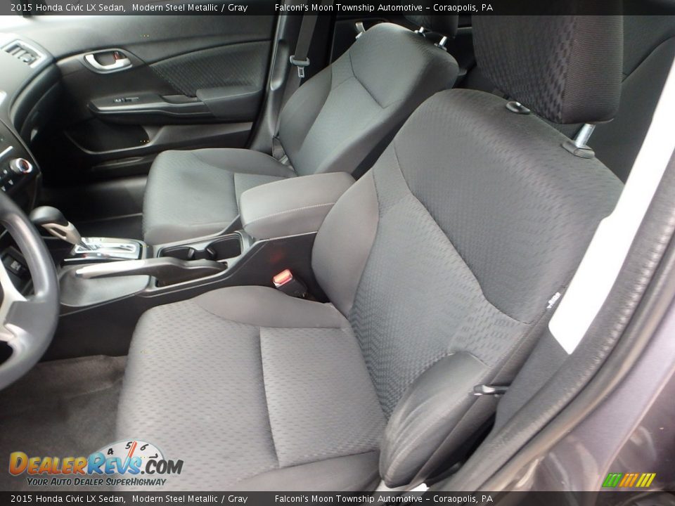 2015 Honda Civic LX Sedan Modern Steel Metallic / Gray Photo #15