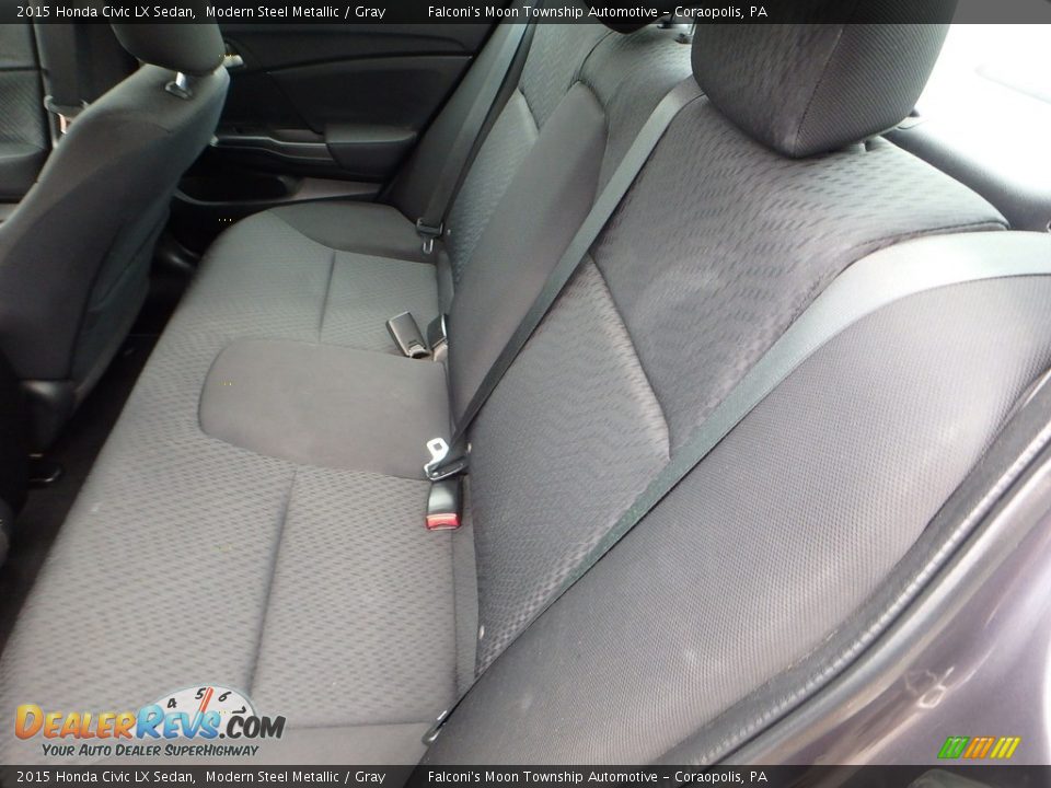 2015 Honda Civic LX Sedan Modern Steel Metallic / Gray Photo #16