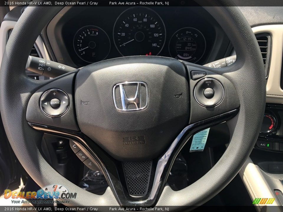 2016 Honda HR-V LX AWD Deep Ocean Pearl / Gray Photo #11