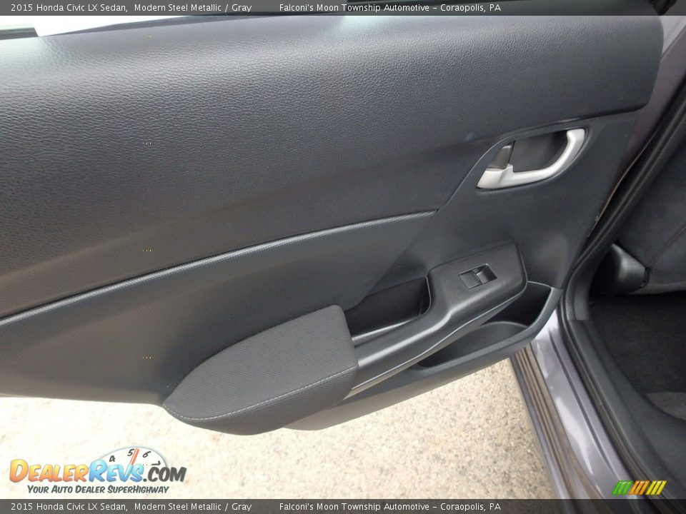 2015 Honda Civic LX Sedan Modern Steel Metallic / Gray Photo #18