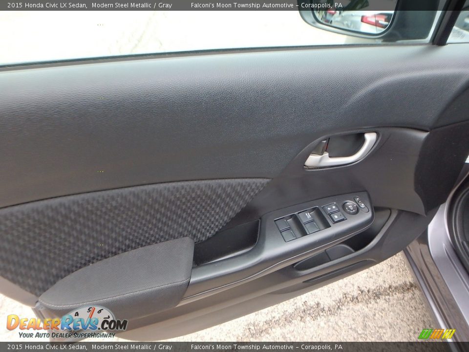 2015 Honda Civic LX Sedan Modern Steel Metallic / Gray Photo #19
