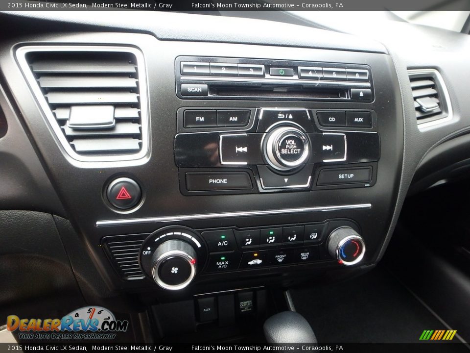 2015 Honda Civic LX Sedan Modern Steel Metallic / Gray Photo #22