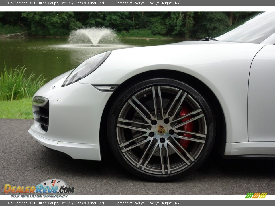 2015 Porsche 911 Turbo Coupe White / Black/Garnet Red Photo #9