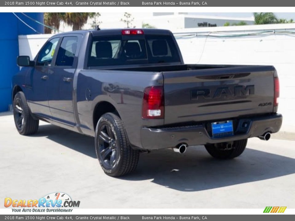 2018 Ram 1500 Night Crew Cab 4x4 Granite Crystal Metallic / Black Photo #2