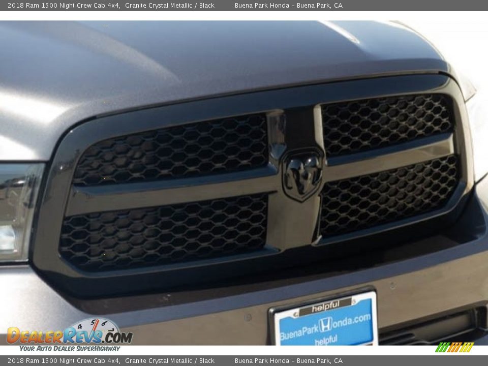 2018 Ram 1500 Night Crew Cab 4x4 Granite Crystal Metallic / Black Photo #8