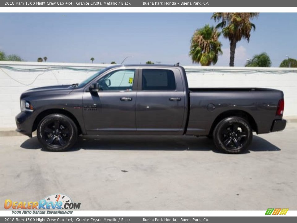 2018 Ram 1500 Night Crew Cab 4x4 Granite Crystal Metallic / Black Photo #9