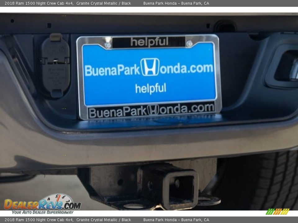 2018 Ram 1500 Night Crew Cab 4x4 Granite Crystal Metallic / Black Photo #12