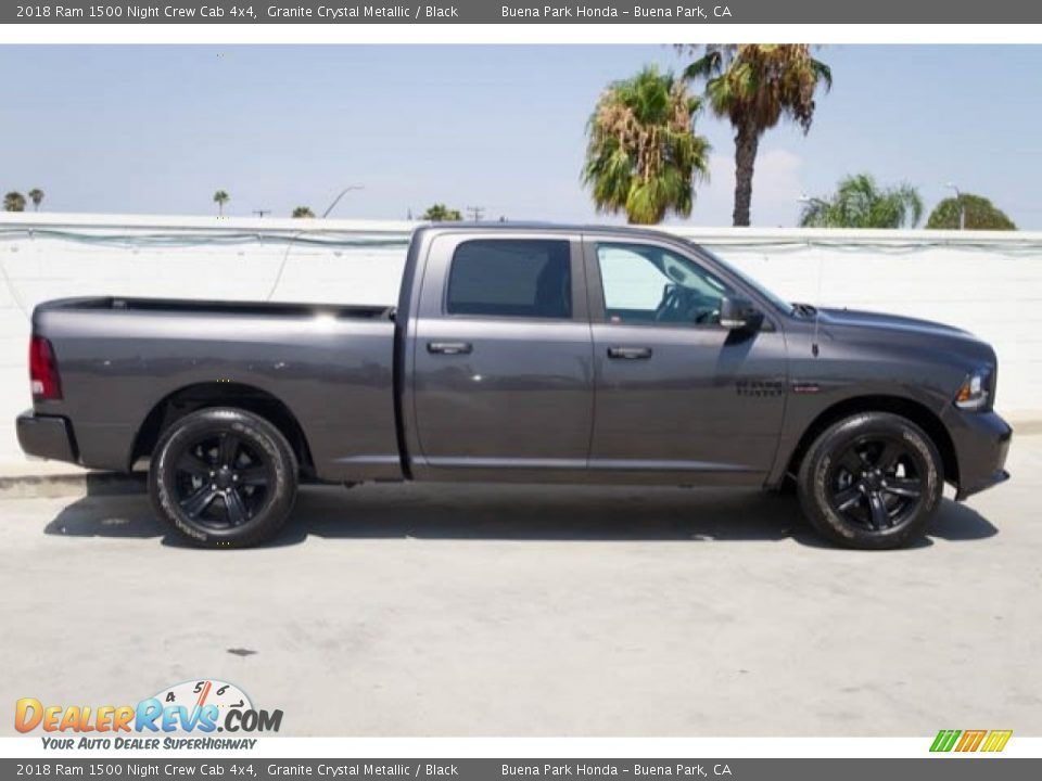 2018 Ram 1500 Night Crew Cab 4x4 Granite Crystal Metallic / Black Photo #14