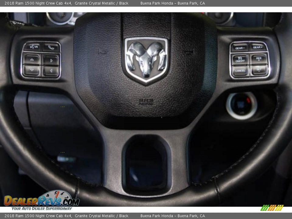 2018 Ram 1500 Night Crew Cab 4x4 Granite Crystal Metallic / Black Photo #15