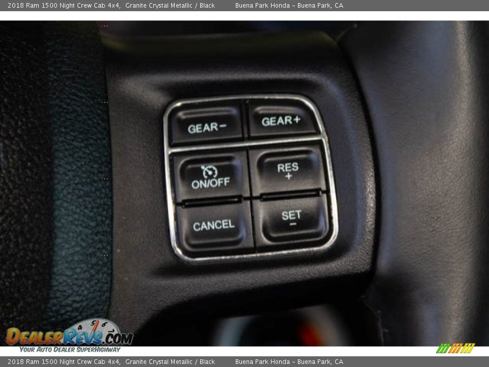 2018 Ram 1500 Night Crew Cab 4x4 Granite Crystal Metallic / Black Photo #17