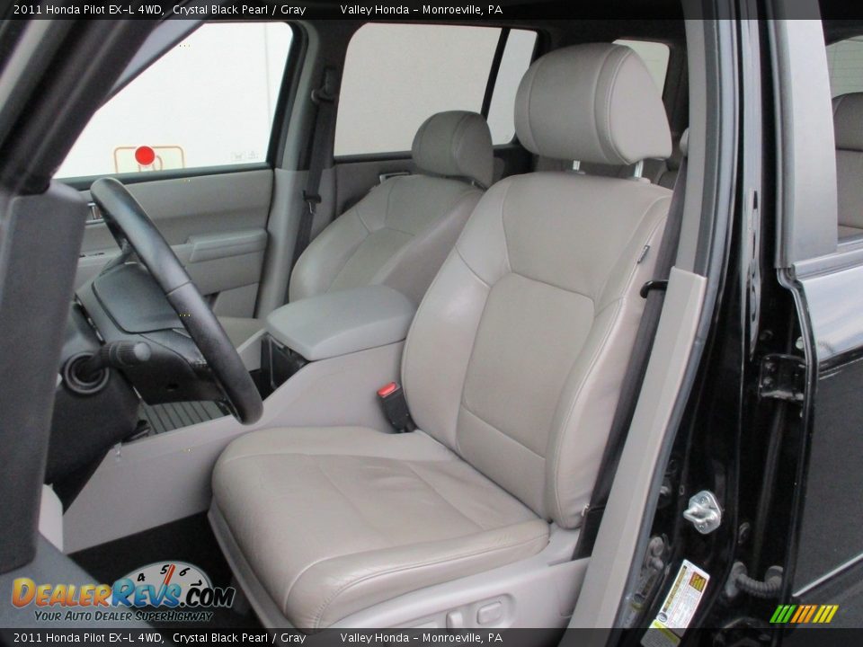 2011 Honda Pilot EX-L 4WD Crystal Black Pearl / Gray Photo #10