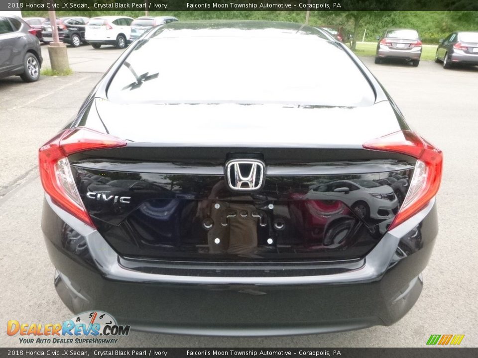 2018 Honda Civic LX Sedan Crystal Black Pearl / Ivory Photo #3