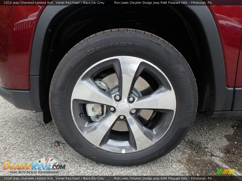 2019 Jeep Cherokee Limited 4x4 Velvet Red Pearl / Black/Ski Grey Photo #9