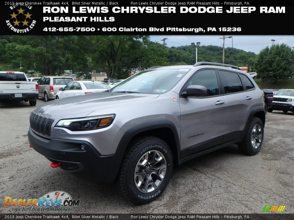 2019 Jeep Cherokee Trailhawk 4x4 Billet Silver Metallic / Black Photo #1