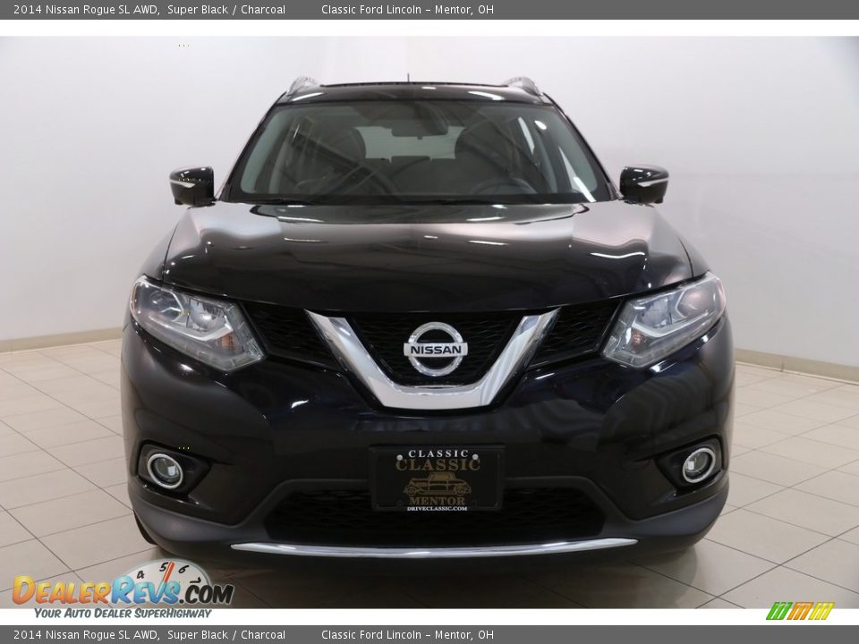 2014 Nissan Rogue SL AWD Super Black / Charcoal Photo #2