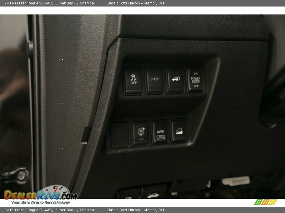 2014 Nissan Rogue SL AWD Super Black / Charcoal Photo #6