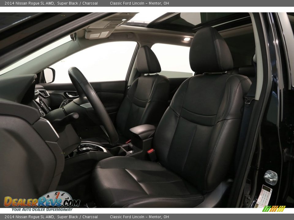 2014 Nissan Rogue SL AWD Super Black / Charcoal Photo #7