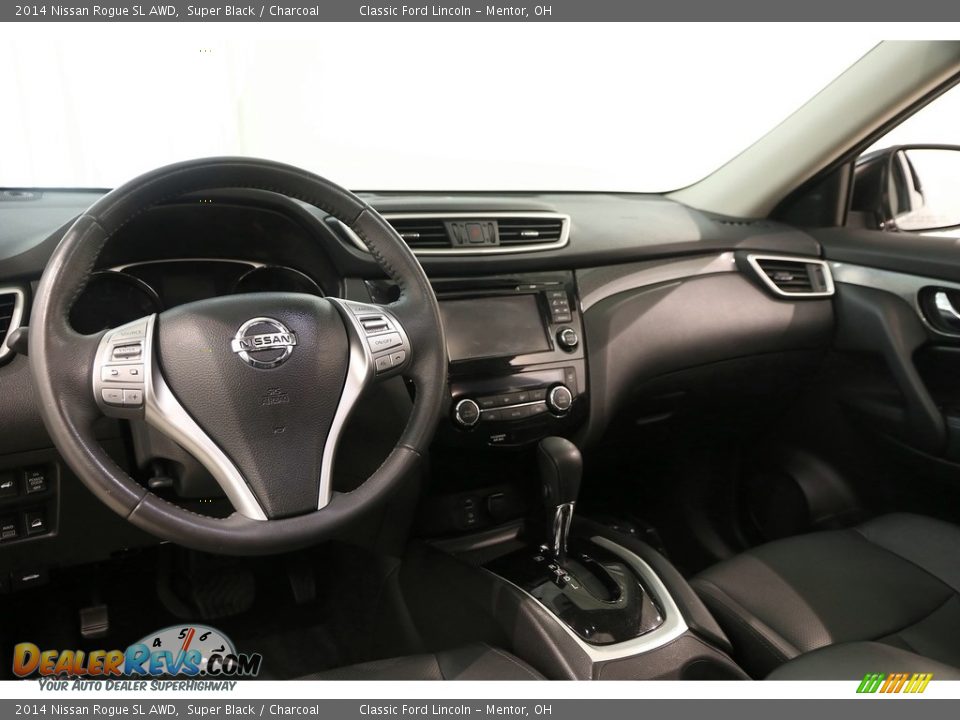 2014 Nissan Rogue SL AWD Super Black / Charcoal Photo #8