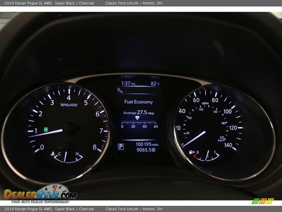 2014 Nissan Rogue SL AWD Super Black / Charcoal Photo #10