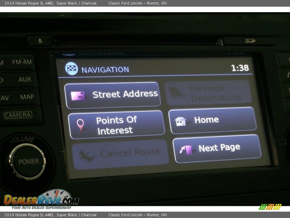 2014 Nissan Rogue SL AWD Super Black / Charcoal Photo #16