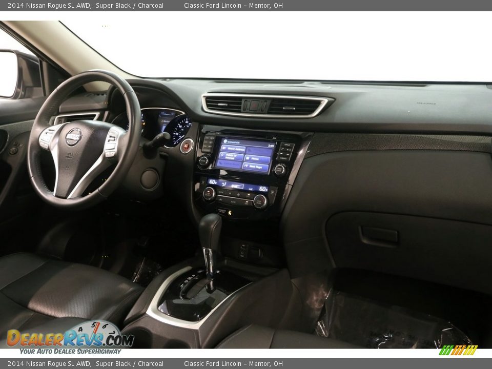 2014 Nissan Rogue SL AWD Super Black / Charcoal Photo #28