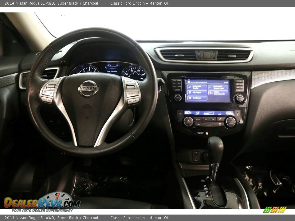 2014 Nissan Rogue SL AWD Super Black / Charcoal Photo #32