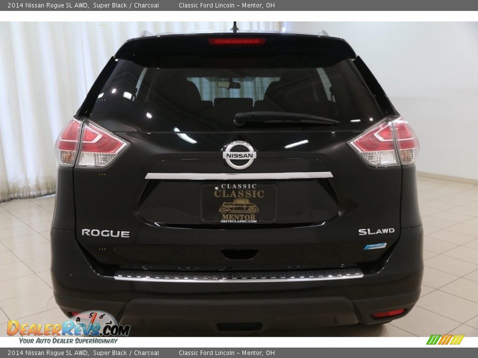 2014 Nissan Rogue SL AWD Super Black / Charcoal Photo #33