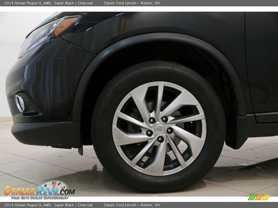 2014 Nissan Rogue SL AWD Super Black / Charcoal Photo #35
