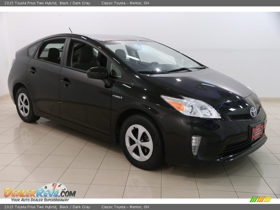 2015 Toyota Prius Two Hybrid Black / Dark Gray Photo #1