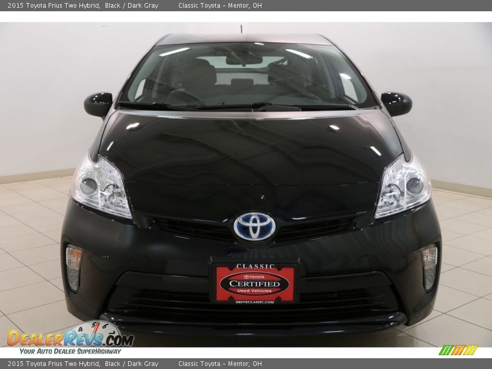 2015 Toyota Prius Two Hybrid Black / Dark Gray Photo #2
