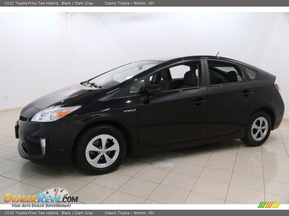 2015 Toyota Prius Two Hybrid Black / Dark Gray Photo #3