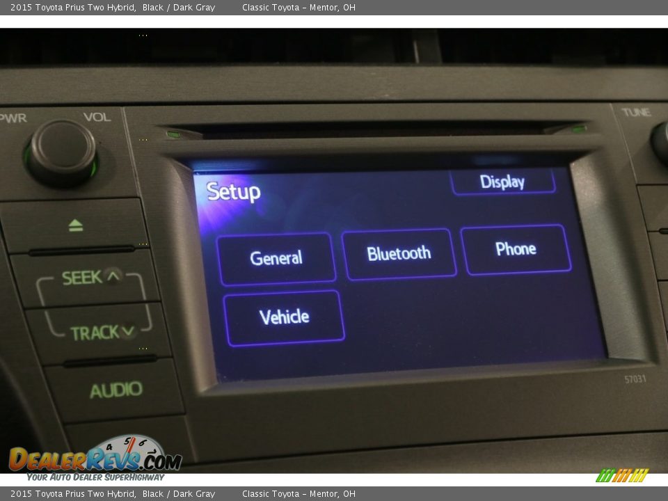 2015 Toyota Prius Two Hybrid Black / Dark Gray Photo #11