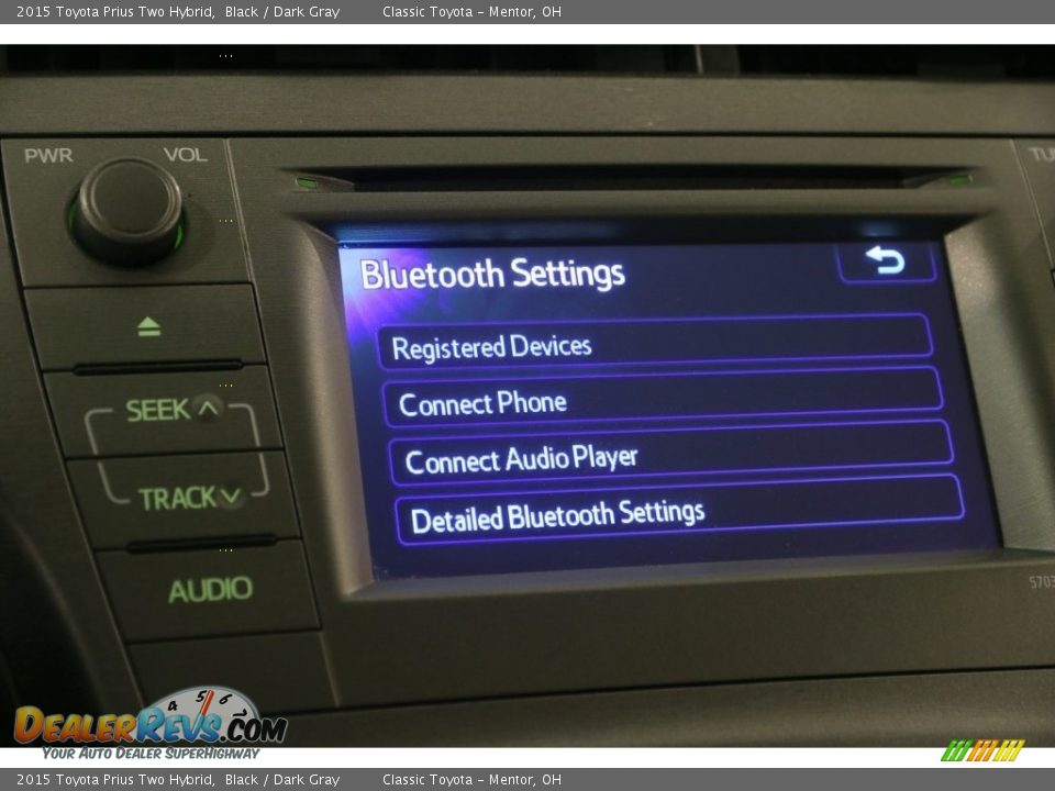 2015 Toyota Prius Two Hybrid Black / Dark Gray Photo #14