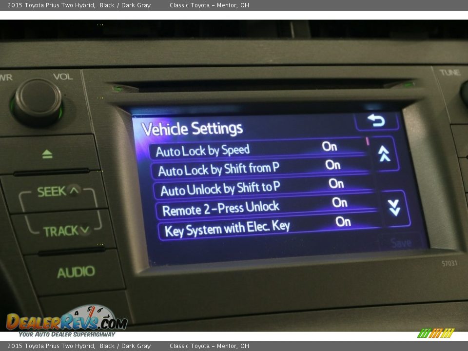 2015 Toyota Prius Two Hybrid Black / Dark Gray Photo #15
