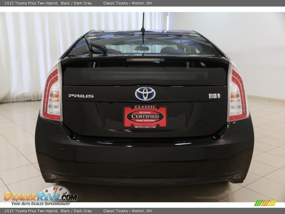 2015 Toyota Prius Two Hybrid Black / Dark Gray Photo #22