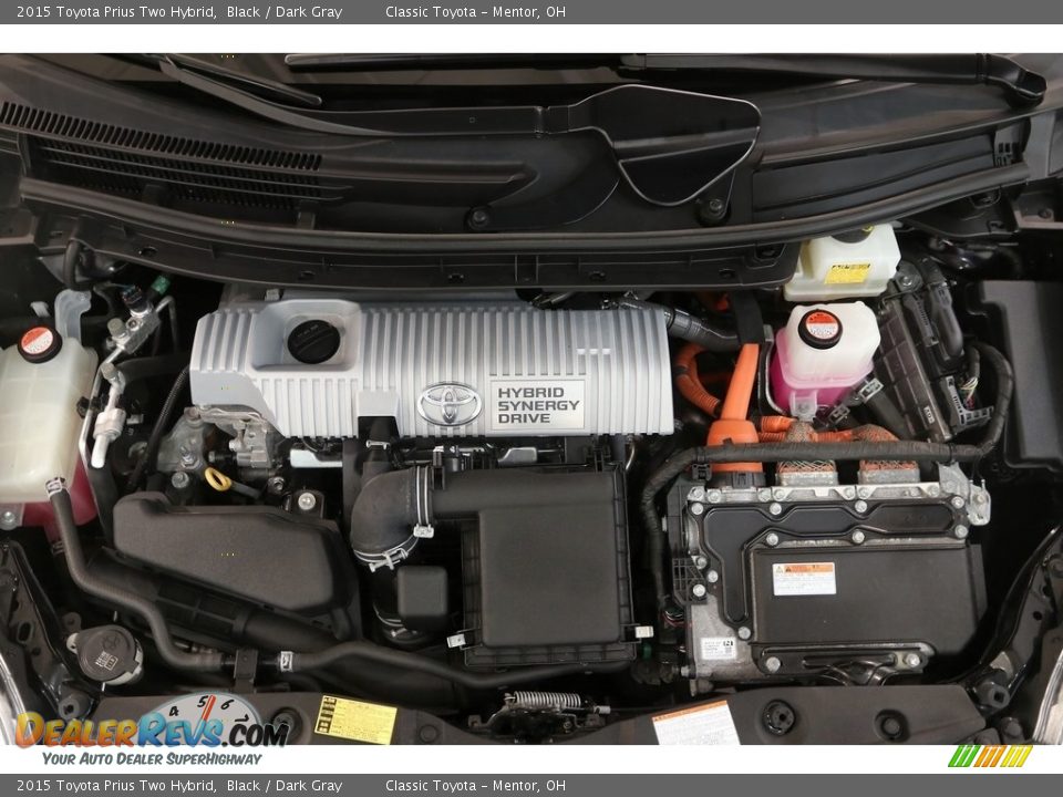 2015 Toyota Prius Two Hybrid Black / Dark Gray Photo #23