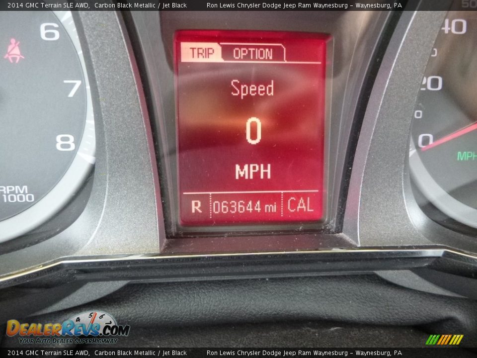 2014 GMC Terrain SLE AWD Carbon Black Metallic / Jet Black Photo #19
