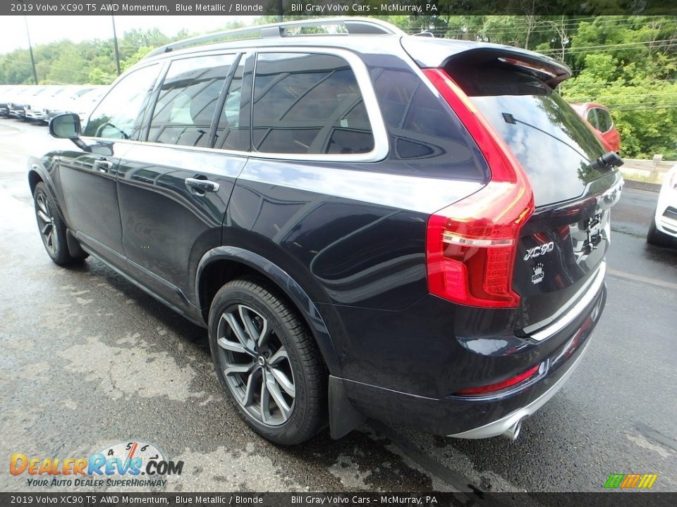 2019 Volvo XC90 T5 AWD Momentum Blue Metallic / Blonde Photo #3