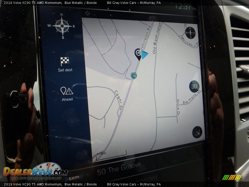 2019 Volvo XC90 T5 AWD Momentum Blue Metallic / Blonde Photo #12